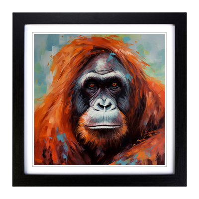 Orangutan Colour Field Painting - Framed Print