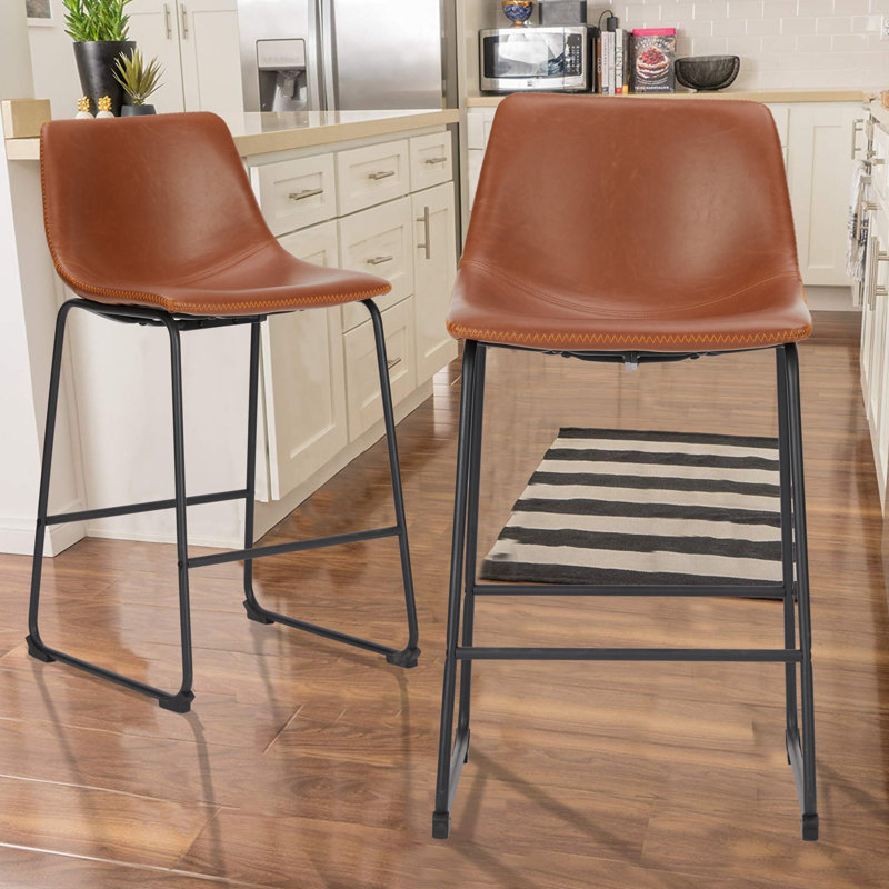 Tabouret Gillyan, Brun, Tabouret de comptoir (hauteur du siège 25,9 po)