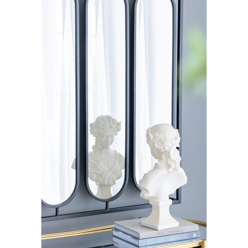 Miroir mural ovale noir de 36 po X quatre