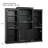 79" Tall 3-Piece Modern China Cabinet Set With 2 5-Tier Bookcases, Display Case With 1 Cabinet, 2 Adjustable Glass Shelves And 1 Led Lighting-1752378591