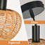  1-Light Bohemian Rattan Pendant