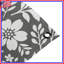 Tapisserie murale à motif floral gris - Décoration murale florale-130426149