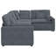  Canapé modulaire en velours gris foncé (100% polyester), mousse, métal