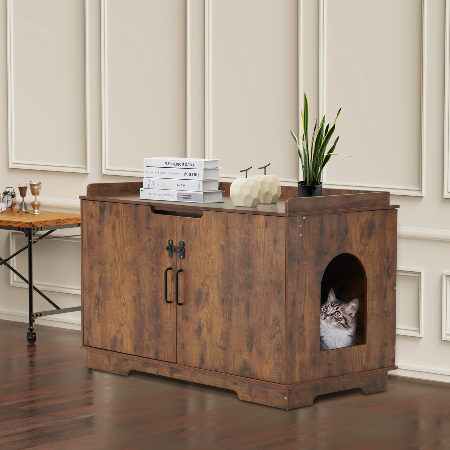 Tucker Murphy Pet™ Cat Litter Box Furniture Hidden with Top Opening,Pet