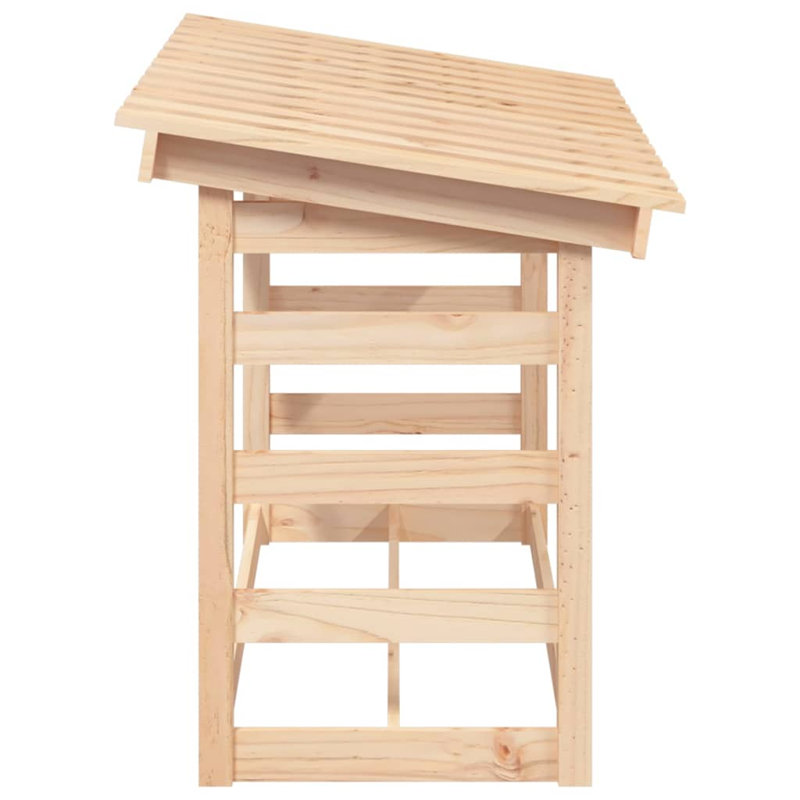 Firewood Rack 108x64.5x78 cm Solid Wood Pine, Brown