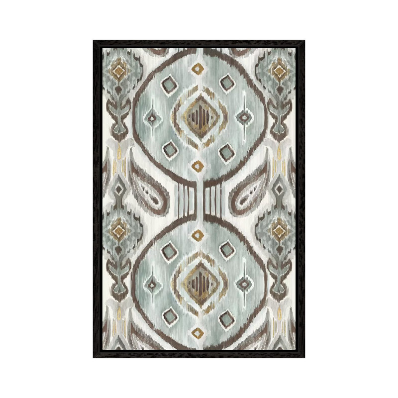 Darmada Tiles 1 Piece Painting on Canvas, 152.4cm H x 101.6cm W x 3.81cm D, Black Framed
