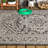 Moten Medallion Textured Weave Gray/Black Indoor/Outdoor Rug-1168412237