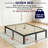 14"Queen Bed Frame With Wood Slats, No Box Spring Needed, Metal Platform Bed Frame, Easy Assembly, Black-836652641