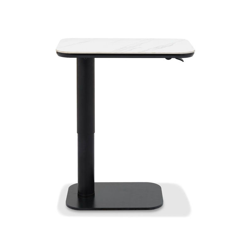 Sabit 35cm Stone Top Console Table, White