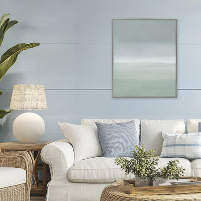 Misty Grey Gradient Framed Giclee, design by Grace Popp