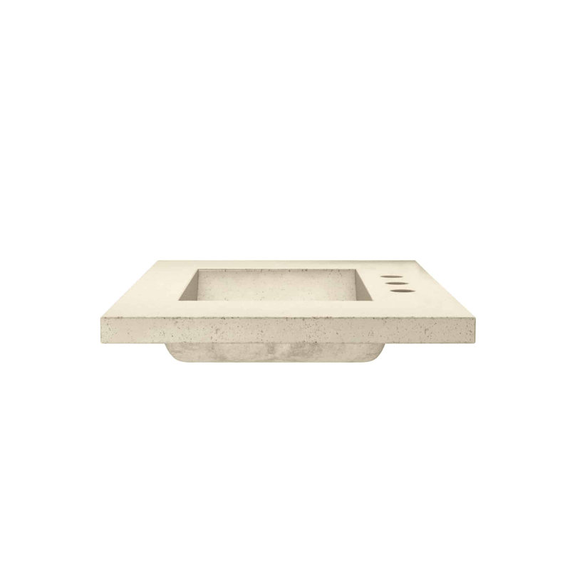 30.5" Single Bathroom Vanity Top with Sink, Pearl, 8" Centers