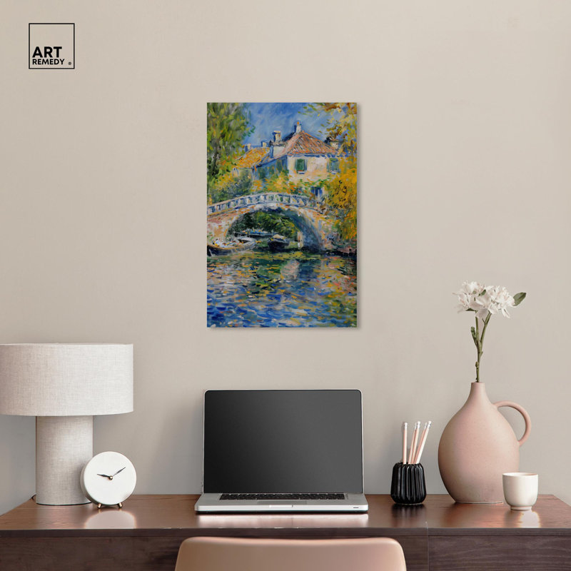 Art Remedy, peintures rétro, pont sur toile, sérénité, H 24 po x l 16 po, Toile tendue