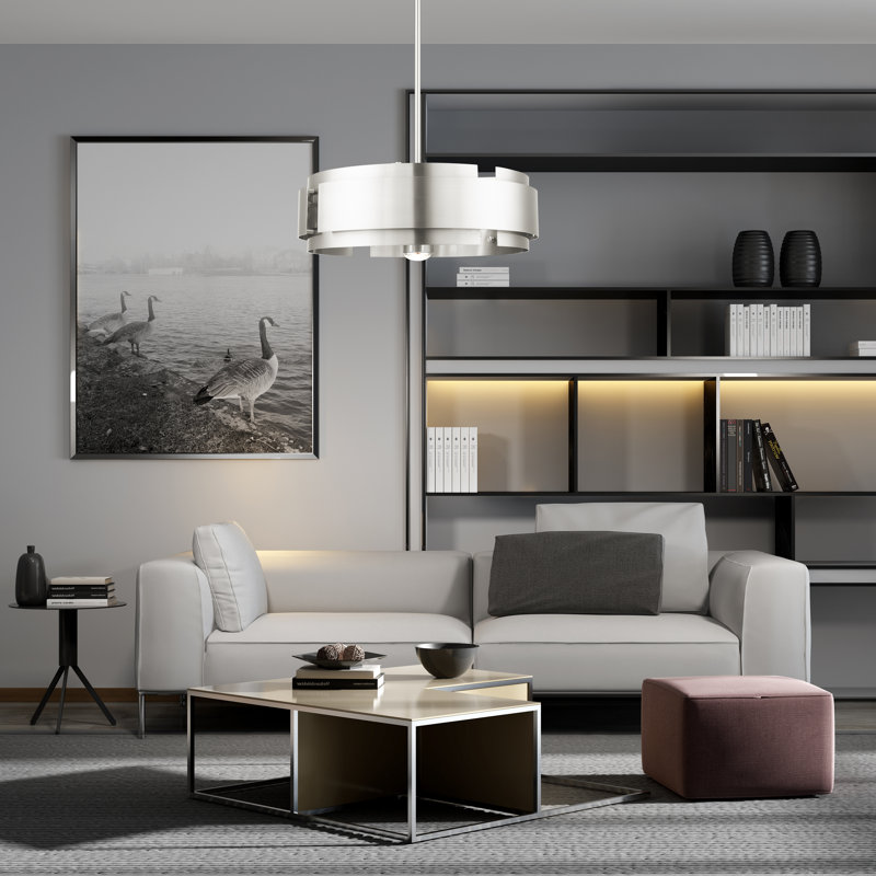 Varick 5 - Light Brushed Nickel Pendant