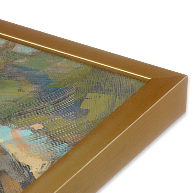 «Happy Hills Splash», ensemble de 2 impressions, 16 po x 16 po, Impression encadrée, Or poli
