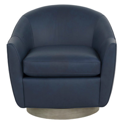 Fauteuil pivotant en cuir Hazel