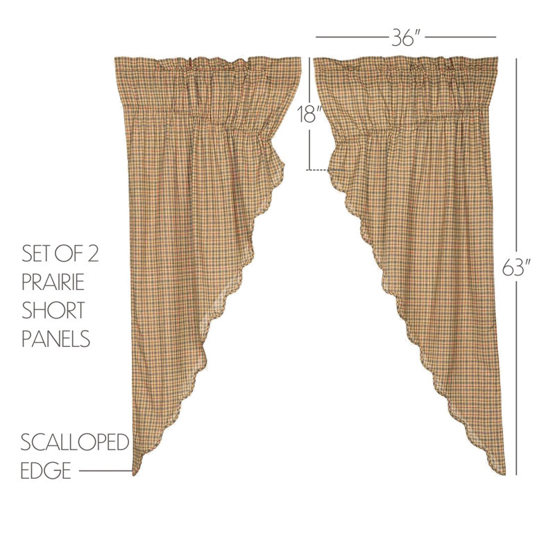Lorena 100% Cotton Room Darkening Curtain Panel Pair