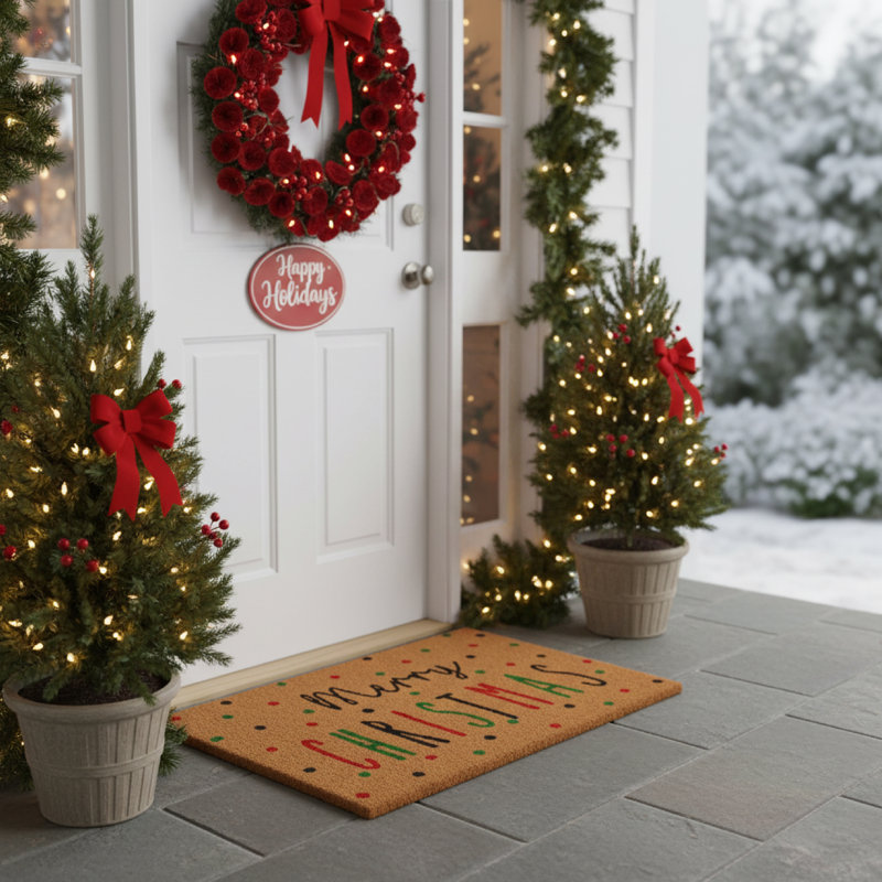 Paillasson Festive Merry Christmas, 17 po x 29 po, L 17 po x L 29 po