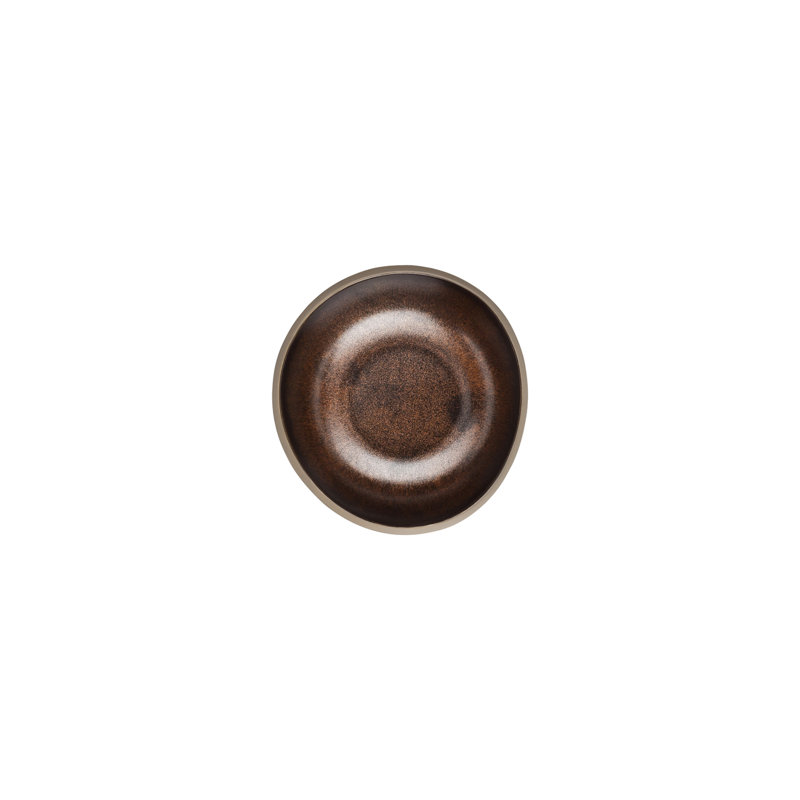 Junto Handmade Stoneware Dessert Bowl, Bronze