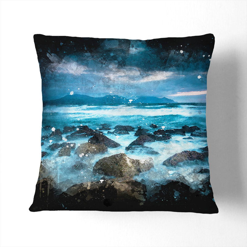Stormy Evening in Wales Cushion with Filling, 55cm H x 55cm W x 20cm D