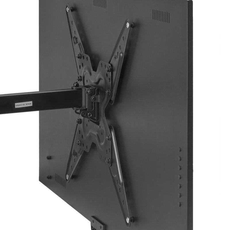 Black Carbon Steel Full Motion Wall TV Mount for 26-55 inch TVs