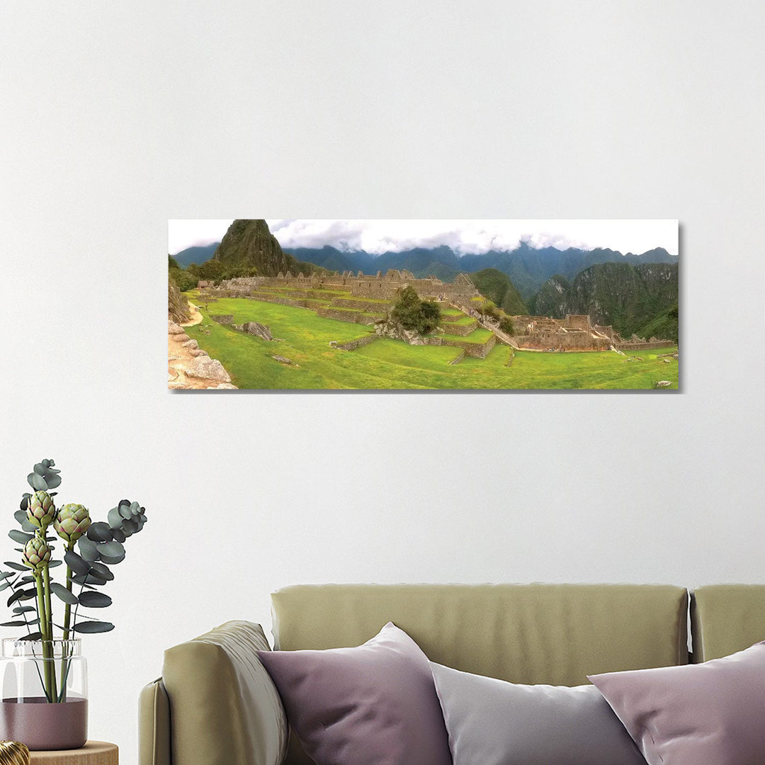 Machu Picchu Pano View by Glauco Meneghelli - Wrapped Canvas Panoramic Print