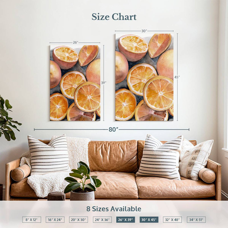 Yarlin Fruit Slices III, 39" H x 26" W