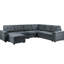 Canapé modulaire 7 pièces en tissu gris, 119 po, coussins de dossier, accoudoirs souples amovibles 7, sièges, coussins amovibles