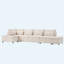 Canapé-lit modulaire en L 107 po avec repose-pieds escamotable et rangement