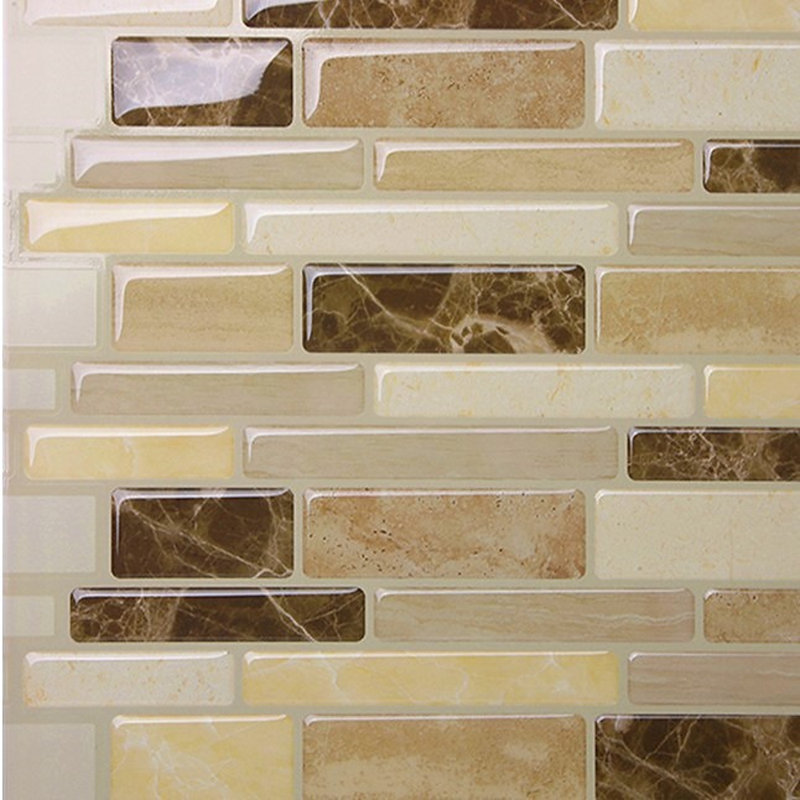 Carreau de mosaïque auto-adhésif en PVC 9 po x 9 po