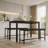 Dining Table Set, Bar Table with 2 Dining Benches-1452568991