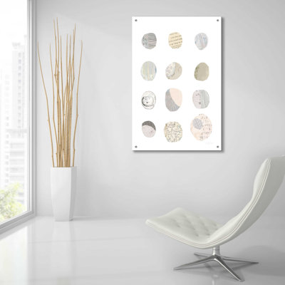 «Geometric Collage III Neutral» par Courtney Prahl, art mural en verre acrylique