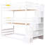 Lit simple superposé simple en blanc - Assemblage séparé et espace de rangement avec marches