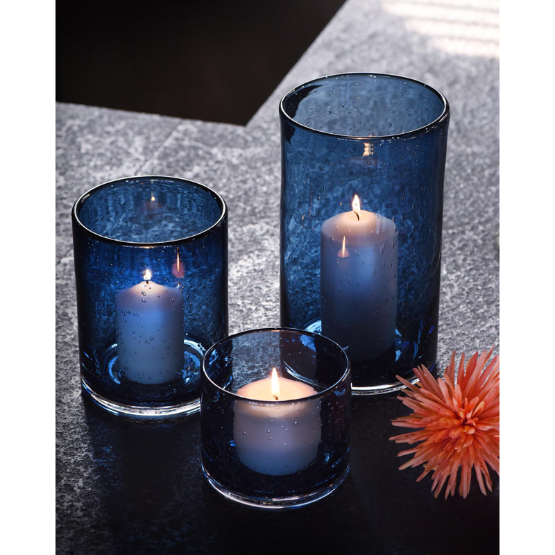 Porte-bougies Hurricane, Bleu