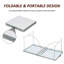 Table de camping pliante portative en aluminium facile à nettoyer