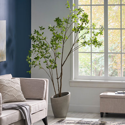 Pre - Potted 210Cm Artificial Tree, , 82.7 Height, Adds Sophistication To Home Decor Brings Naturalness