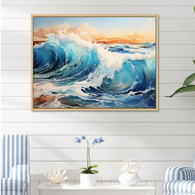 «Beach Sunrise Tranquil Horizons V», reproduction sur toile