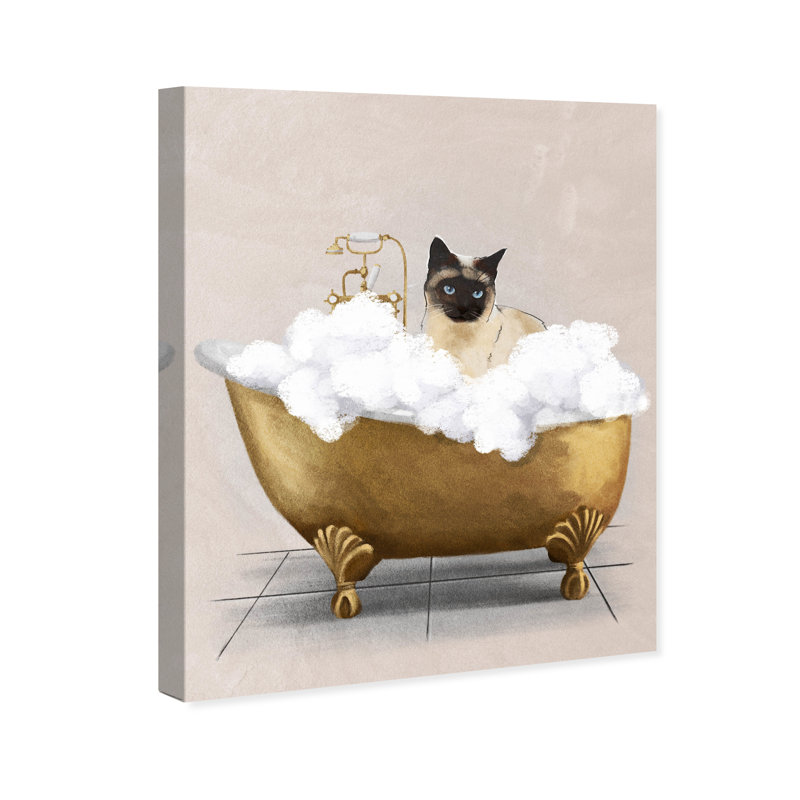 " Bathtub Cat ", 20" H x 16" W x 0.8" D