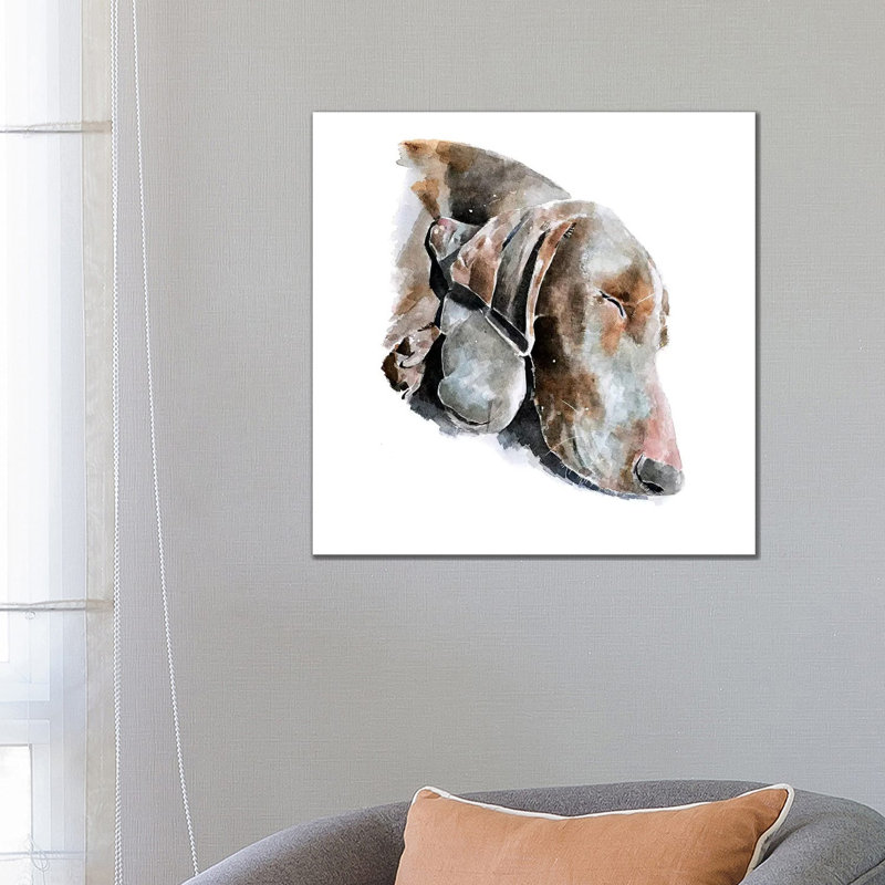 Love Eternal Weimaraner - Painting on Canvas, 66.04 cm H x 66.04 cm W x 1.91 cm D, Wrapped Canvas
