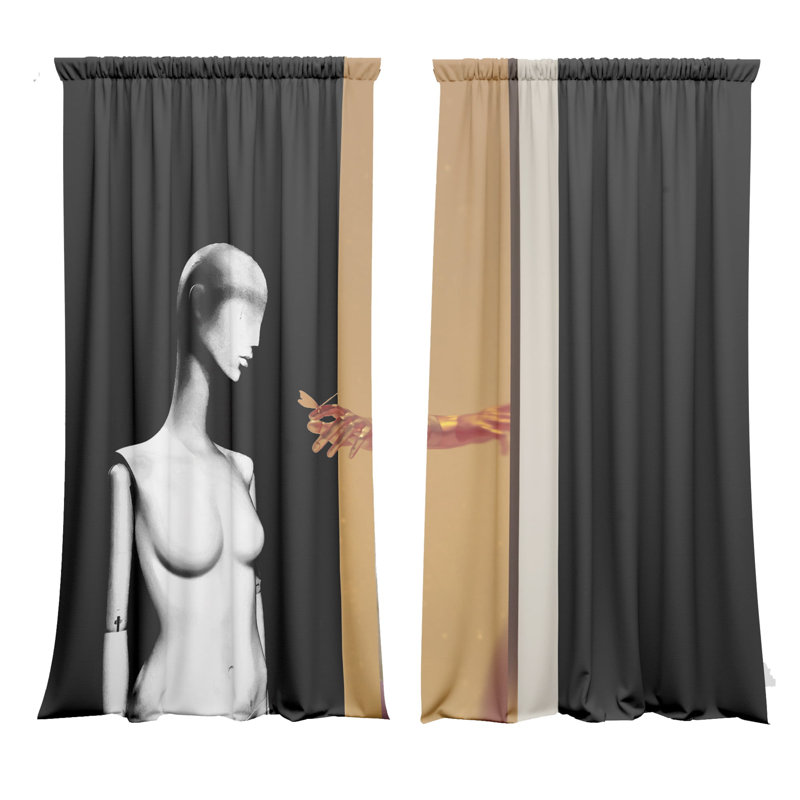 Velvet Blackout Curtain Panel Pair, 148cm Width x 400cm Drop
