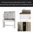 Farmhouse Dressing Table Makeup Table, 43" Wide Dressing Table With Lighted Mirror And Makeup Drawer, Large Modern Dressing Table Set With Hair Dryer Holder For Bedroom