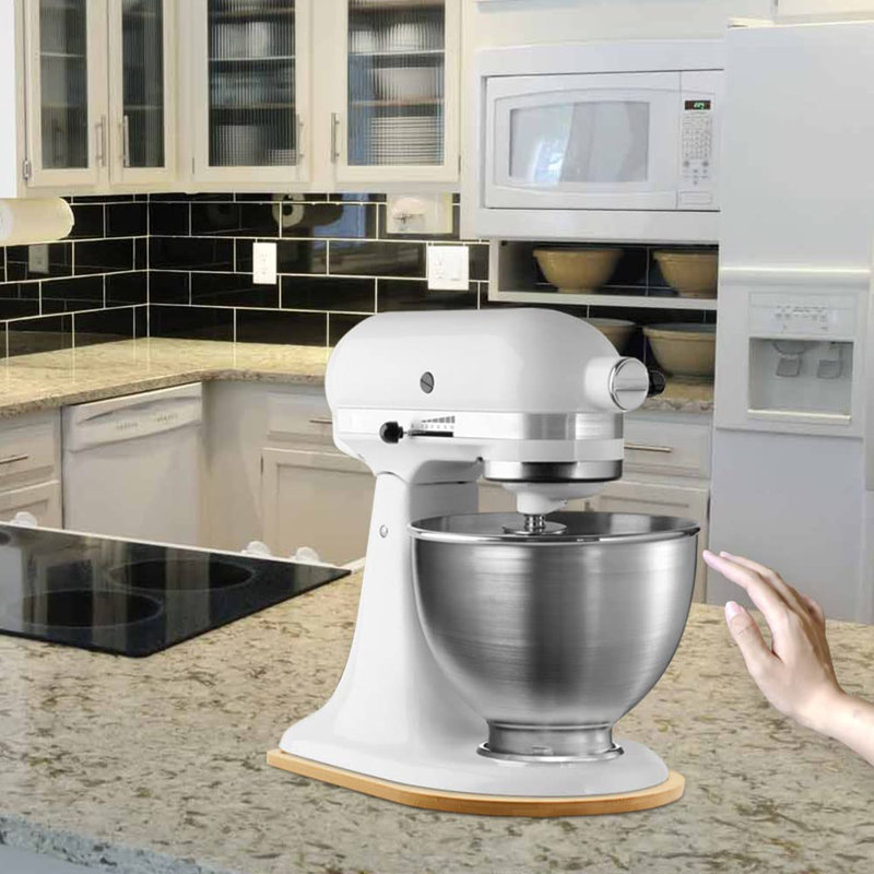 Serviteur de cuisine coulissant pour comptoir coulissant pour mélangeur de 4,5 à 5 pte Kitchen Aid, bambou naturel, Naturel
