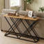 Console industrielle de 55 po, structure robuste en métal antirouille et spacieux espaces de rangement multizones, finition imperméable et résistante aux égratignures, convient au vestibule et au salon