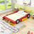 Platform Bed with Guardrails and Wheels, Race Car-Shaped Design-998524671-998524669