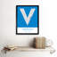 Vereeniging City Map Vereeniging Blue - Single Picture Frame Typography