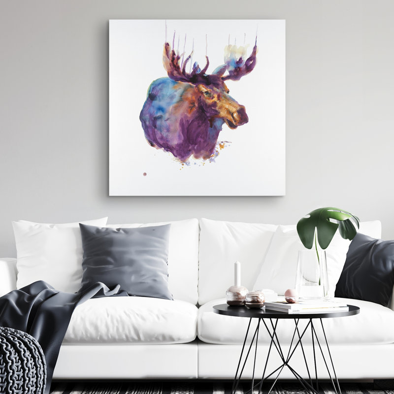 Abstract moose - 32"x32" art on canvas