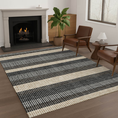 Machine Washable Indoor/Outdoor Chantille ACN2530 Stripes Rug