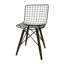 Set of Two Grey Metal Dining Side Chairs