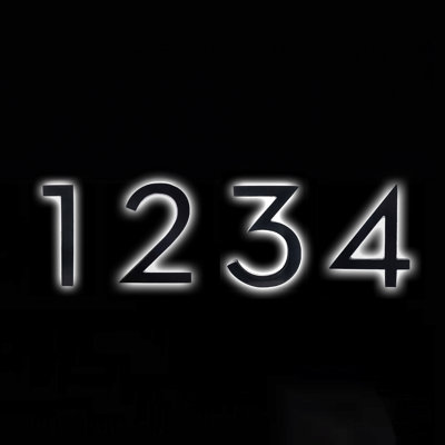 6" LED Backlit House Numbers Kit