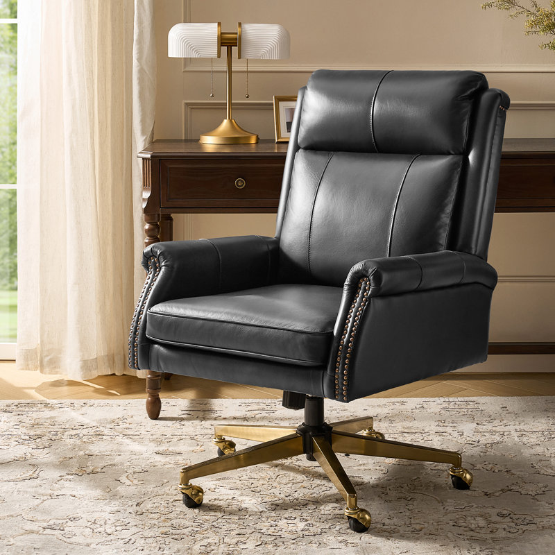 Fauteuil de direction à haut dossier Heeg, Noir