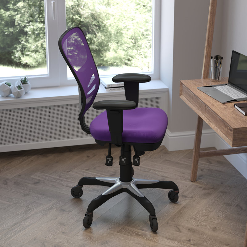 Chaise ergonomique , Noir, Mauve